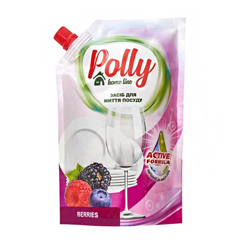 Засіб для миття посуду Polly Berries, дой-пак 500мл